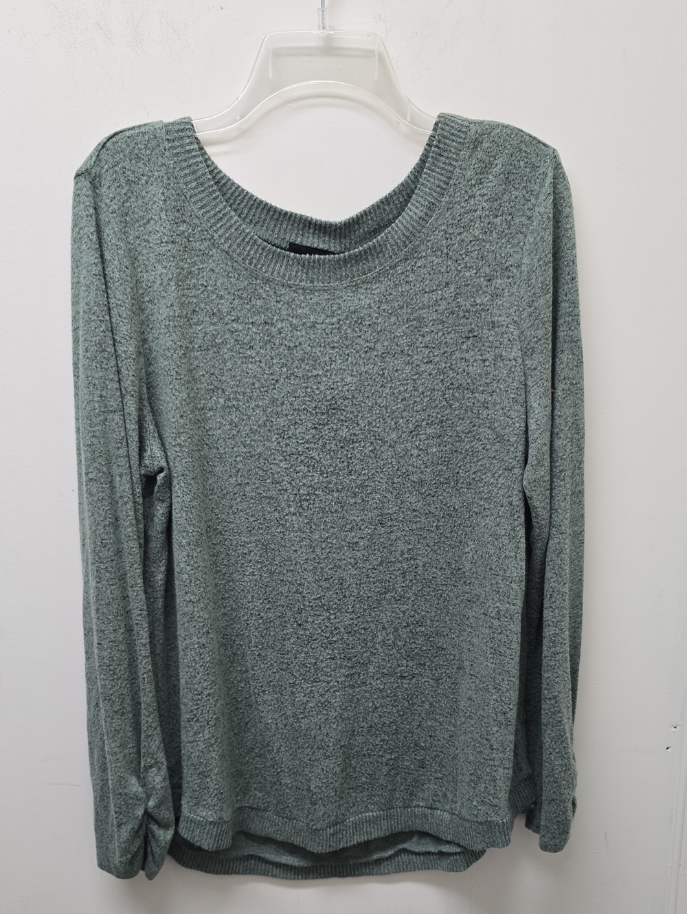Fortune & Ivy Amalia Soft Knit Long-Sleeve Top in Olive - Size L